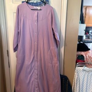 Lavender‎ Button-Up Long Dress